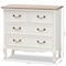 Baxton Studio Amalie White and Oak Finished 4-Drawer Accent Dresser 160-10240 - alternate 6